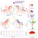 E1mity 26Pcs Fairy Animals Miniature Garden Accessories Kits with Cute Mini Fairy Unicorn Butterfly Mushroom Ladybird Resin Figurines Ornaments for Cake Topper Micro Landscape Garden DIY Home Decor