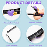 E1mity 6Pcs Double Bangs Headband with Clips Hairstyle Hairpin Set Double Layer Twist Plait Hair Bands Cute Unicorn Strawberry Rainbow Heart Flower Sunflower Hair Accessories for Kids Girls Women