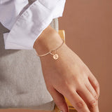 E1mity Constellation Tie The Knot Bracelet Rose Gold Plated Love Knot Cuff Bangle with Zodiac Sign Disc Charm Horoscope Adjustable Bracelet Jewelry Gift for Women Teen Girls with Storage Bag